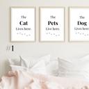  Home Is Better with Pets Typography Art Prints