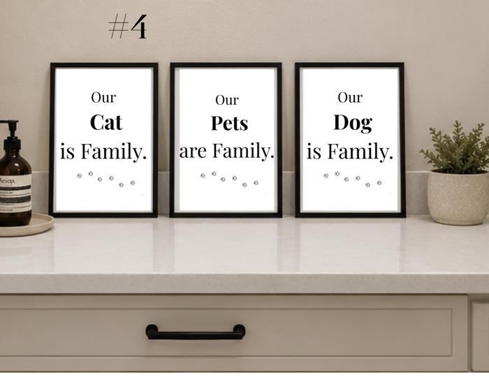 Home Is Better with Pets Typography Art Prints