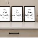  Home Is Better with Pets Typography Art Prints