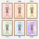  Birth Month Flower Bunch Wall Art Print