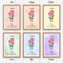  Birth Month Flower Bunch Wall Art Print