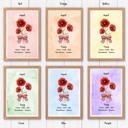  Birth Month Flower Bunch Wall Art Print