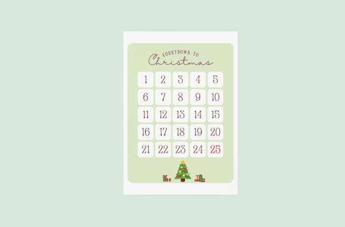 Christmas Countdown Handmade Advent Calendar Prints