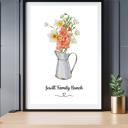  Family Flower Bouquet Custom Art Print