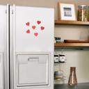 Hearts Refrigerator Magnets - Handmade - Set of 6 Chunky Wood Shapes