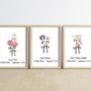  Couple's "Tied the Knot" Custom Bouquet Print