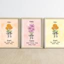  Birth Month Flower Bunch Wall Art Print