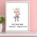  Couple's "Tied the Knot" Custom Bouquet Print