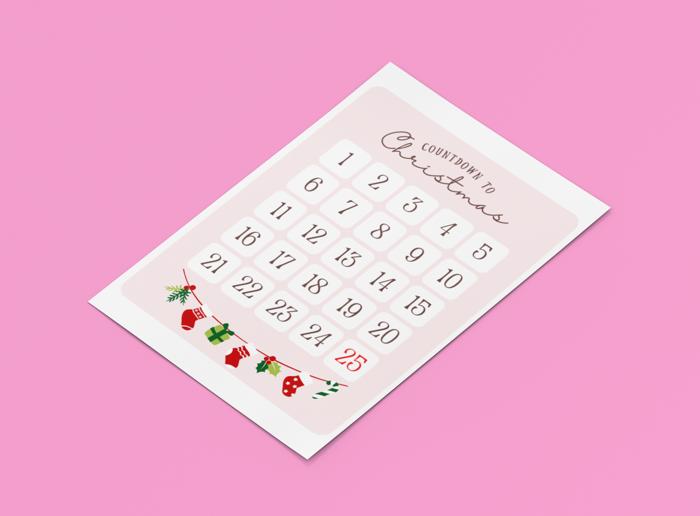 Christmas Countdown Handmade Advent Calendar Prints