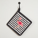Striped Flamingo Cloth Trivet Pot Holders