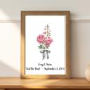  Couple's "Tied the Knot" Custom Bouquet Print