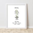  Birth Month Flower Bunch Wall Art Print