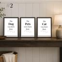  Home Is Better with Pets Typography Art Prints