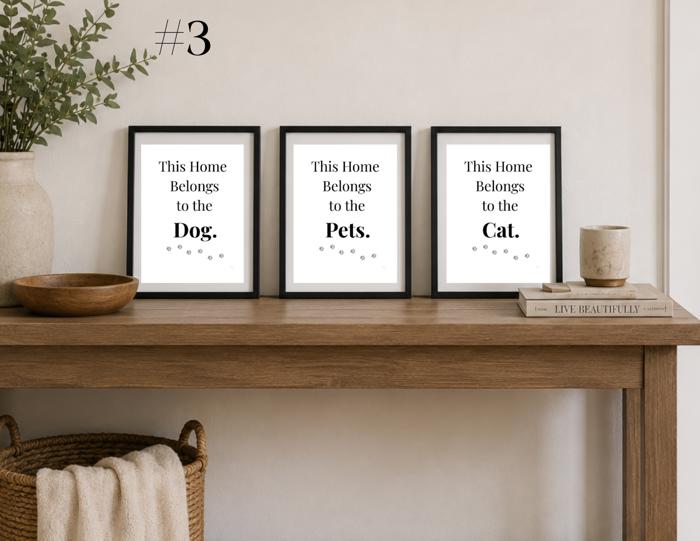 Home Is Better with Pets Typography Art Prints