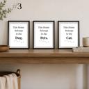 Home Is Better with Pets Typography Art Prints