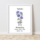  Birth Month Flower Bunch Wall Art Print