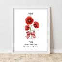  Birth Month Flower Bunch Wall Art Print