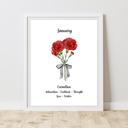  Birth Month Flower Bunch Wall Art Print
