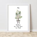  Birth Month Flower Bunch Wall Art Print