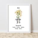  Birth Month Flower Bunch Wall Art Print