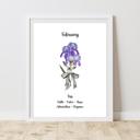  Birth Month Flower Bunch Wall Art Print