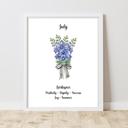  Birth Month Flower Bunch Wall Art Print