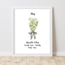  Birth Month Flower Bunch Wall Art Print