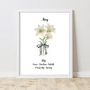  Birth Month Flower Bunch Wall Art Print