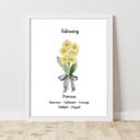  Birth Month Flower Bunch Wall Art Print