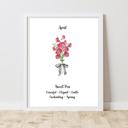  Birth Month Flower Bunch Wall Art Print