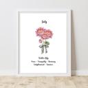  Birth Month Flower Bunch Wall Art Print
