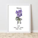 Birth Month Flower Bunch Wall Art Print
