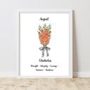  Birth Month Flower Bunch Wall Art Print