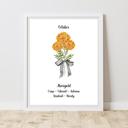  Birth Month Flower Bunch Wall Art Print