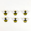 Bumblebees Refrigerator Magnets - Handmade - Set of 6 Chunky Wood Shapes
