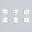 Snowflake Refrigerator Magnets - Handmade - Set of 6 Chunky Wood Shapes