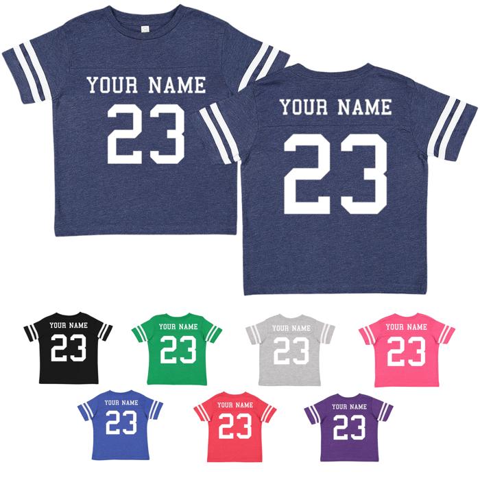 Personalized Football Jersey for Toddlers with Front & Back Printing