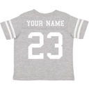 3T Gray Personalized Football Jersey for Toddlers with Front & Back Printing