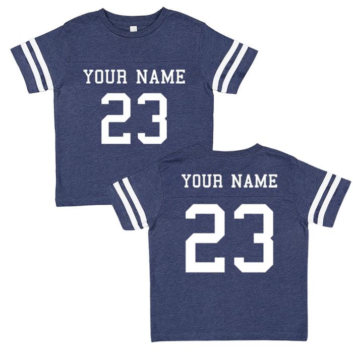 Personalized Football Jersey for Toddlers with Front & Back Printing
