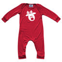 12M Rudolph Graphic Long Sleeve Red Christmas Romper