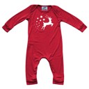 24M Joy to the World Graphic Long Sleeve Red Christmas Romper