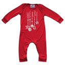 6M Merry Graphic Long Sleeve Red Christmas Romper
