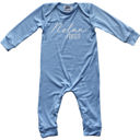 12M Light Blue Personalized First  Middle Name Silky Baby Long Sleeve Romper