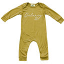 3M Maize Personalized First  Middle Name Silky Baby Long Sleeve Romper