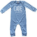 24M Light Blue Personalized Mod First  Middle Name Silky Baby Long Sleeve Romper