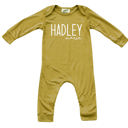 3M Maize Personalized Mod First  Middle Name Silky Baby Long Sleeve Romper