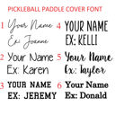 Red Personalized Pickleball Paddle Cover