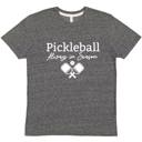 Large Gray Pickleball Always in Season Graphic Unisex T-Shirt