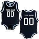 3M Black Custom Sleeveless Basketball Sport Jersey for Babies - Personalized with Name & Number