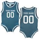 3M Blue Custom Sleeveless Basketball Sport Jersey for Babies - Personalized with Name & Number